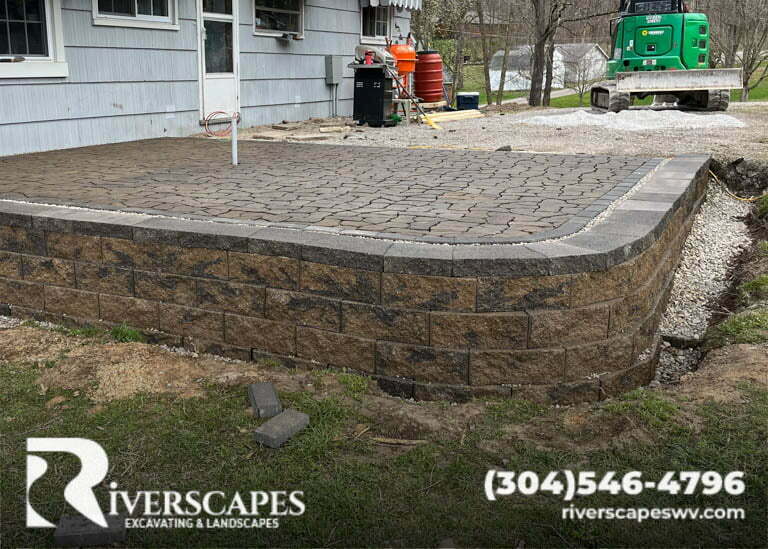 Raised Patio Hardscaping in St. Albans, WV
