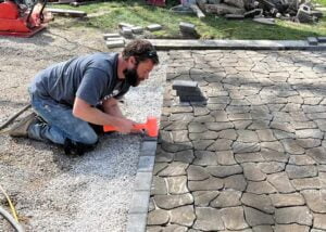 Hardscaping including retaining walls and pavers by Riverscapes Excavating & Landscapes of Clendenin, WV