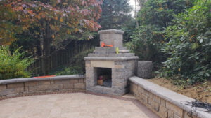 stone outdoor fireplace patio walkway charleston wv 154936